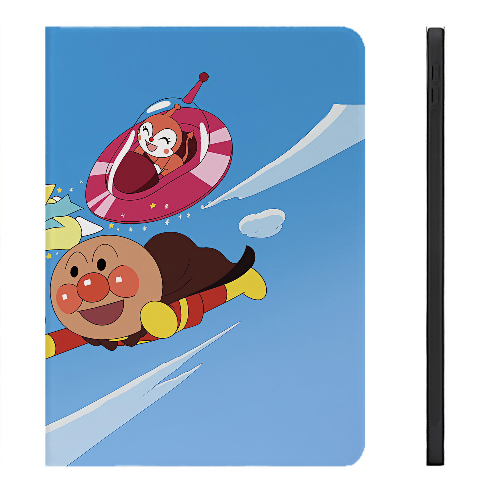 （画像用） アンパンマン Anpanman IPadケース ペンホルダー付き ブックスタイルデザイン